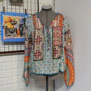 Johnny Was Silk Blouse XS